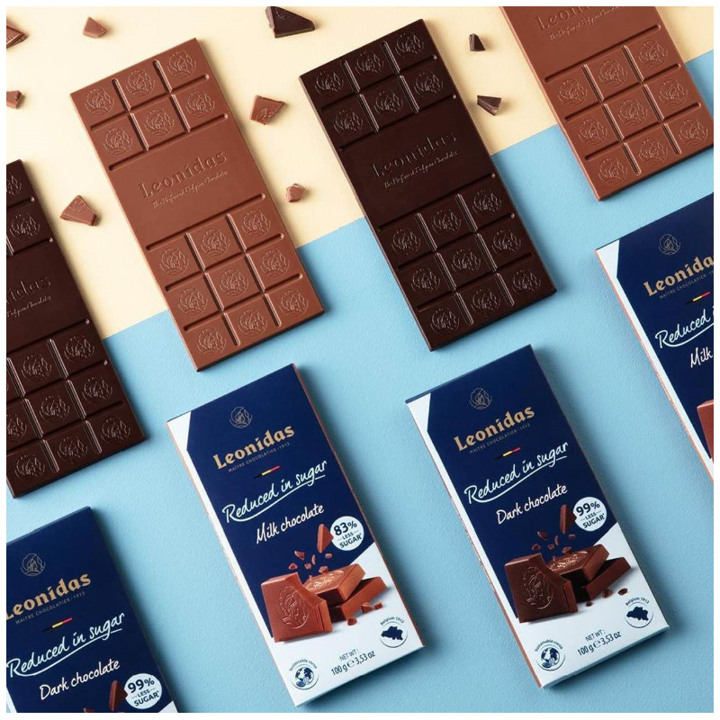 Tablettes de chocolats lait et noir